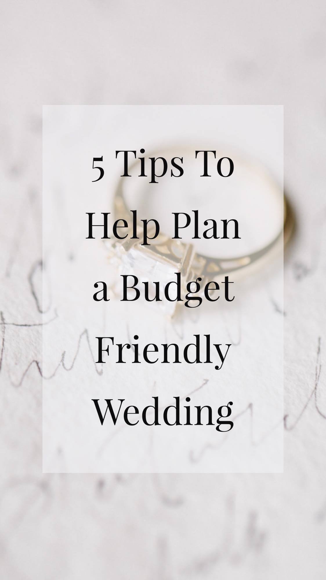 5 tips to plan a budget friendly wedding