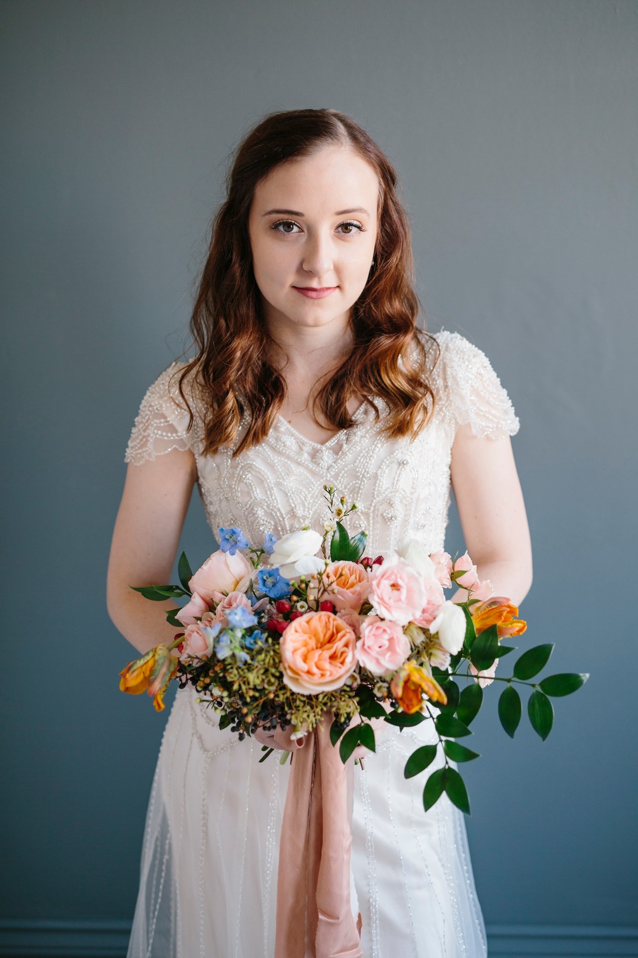 Colorful Bridal Portraits | Ohio Wedding Florist